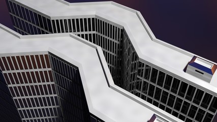 Fototapeta premium Skyscrapers concept - 3D rendering