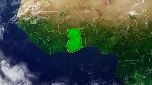 GHANA MAP