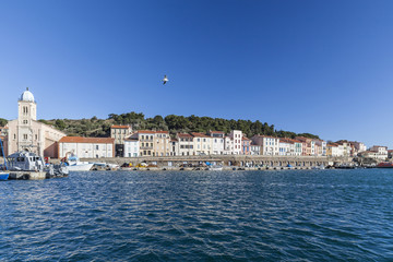 Village view of Port Vendres in Cote Vermeille coast.France.