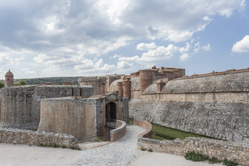 Fort de Salses, catalan fortress, historic monument, Salses, Pyrenees-orientales, Occitanie.France.