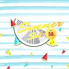 Summer sale template banner. Vector eps 10