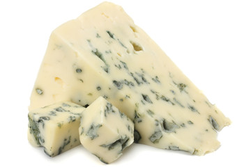 blue cheese isolated on a white background