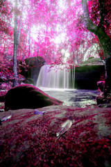 Landscape photo,Waterfall in Phu kradueng national park, beautiful waterfall in Thailand