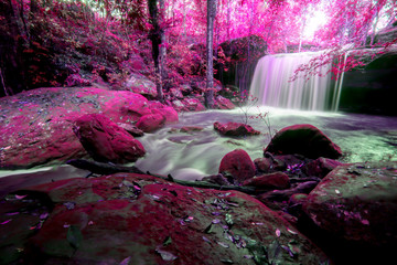 Landscape photo,Waterfall in Phu kradueng national park, beautiful waterfall in Thailand