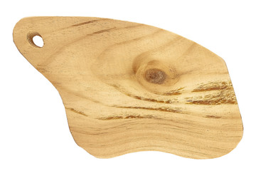 old wooden handmade wood vintage antique cutting board isolated on white background