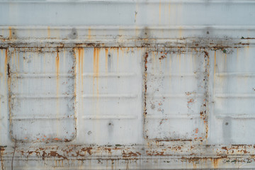 old metal wall. metal profile. gray metal.
