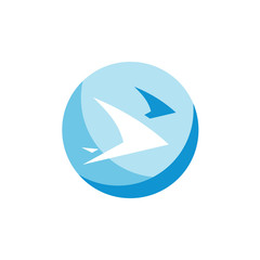 Swallows fly abstract sign