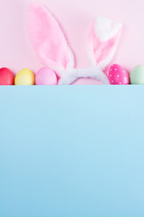 Easter scene with rabbit ears