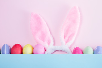 Easter scene with rabbit ears