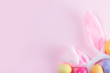 Obraz na płótnie Canvas Easter scene with rabbit ears
