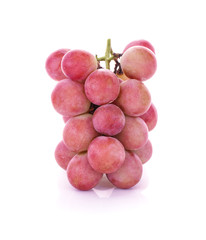 red grapes isolated on white background