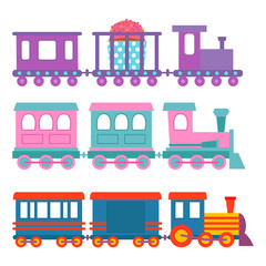 Game gift kids train vector travel railroad transportation toy locomotive illustration.