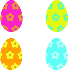 Easter eggs of different colors