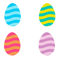 Easter eggs of different colors