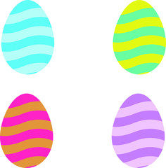 Easter eggs of different colors