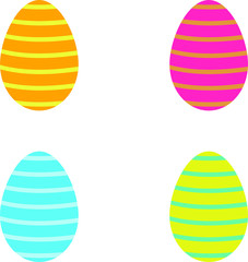 Easter eggs of different colors