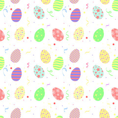 Vector simple pattern of Easter eggs.
