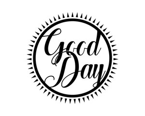 good day typography typographic creative writing text image icon