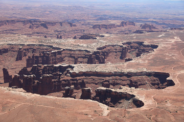 Grand View Point Overlook in Canyonlands National Park. Utah. USA