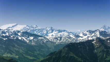 Obraz premium Snow Mountain Range Landscape at Alps, Switzerland