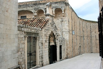 view while walking in the old town of Dubrovnik, Croatia