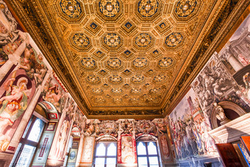 interiors of Palazzo Vecchio, Florence, Italy