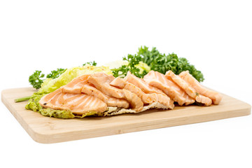 Japanese food fresh raw fish mixed sashimi