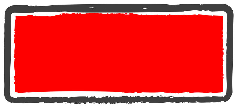 Rotes Schild mit Umrandung im Kohlelook,