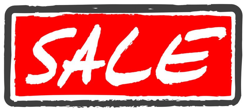 Rotes Schild mit Umrandung im Kohlelook,