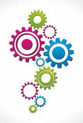 Creative Abstract Cog Wheels vector illustration