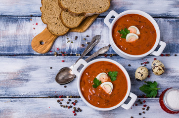 Thick vegetable soup with cream