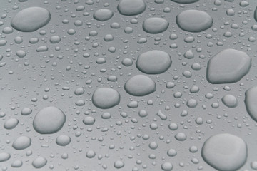 Water drops on metal surface