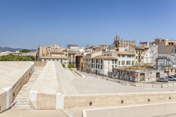 City view, historic center of Palma, Balearic Islands. Spain.