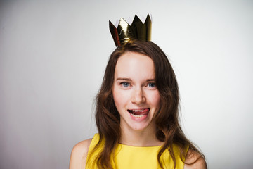 beautiful woman with a crown on her head