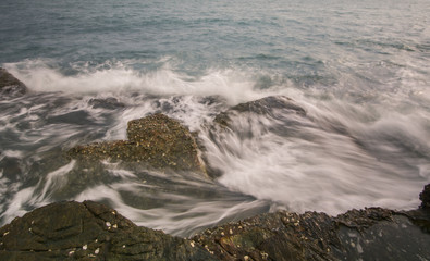 Seascape and  evening sky