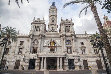 Fototapeta na wymiar City Hall building, Ayuntamiento, Valencia, Spain.