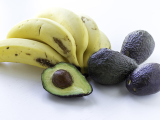 Potassium fruits, avocados, bananas