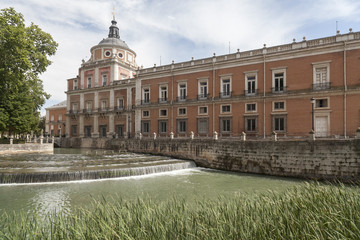 Royal Palace of Aranjuez, world heritage site unesco, pond and gardens,province Madrid, Spain.