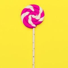 Lollipop. Candy Minimal Fashion Flatlay art