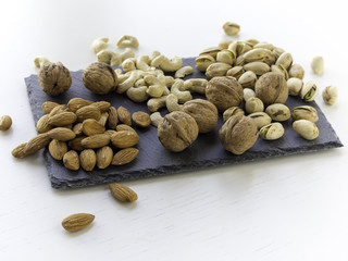 Nuts, almonds, pistachios, walnuts, cashew nuts