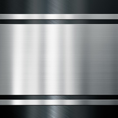 Metal background with brushed steel or aluminum 3d illustration