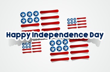 Creative Abstract Happy Independence Day vector Illustration