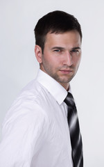 close-up. face of a successful business man