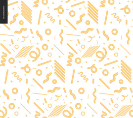 Italian restaurant set - pasta seamless pattern on the transparent background