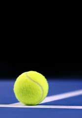 Zelfklevend Fotobehang .tennis ball on a tennis court © Mikael Damkier