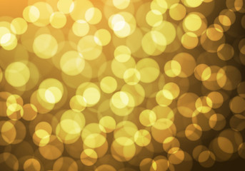Gold light bokeh blur luxury background vector illustration.