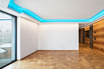 Living room with led lights