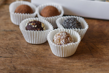 candy Natural handmade chocolates from organic ingredients (with different fillings)