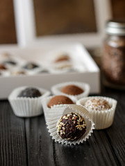 candy Natural handmade chocolates from organic ingredients (with different fillings)