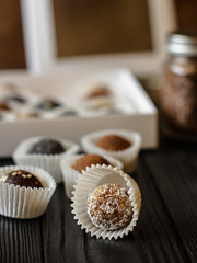 candy Natural handmade chocolates from organic ingredients (with different fillings)